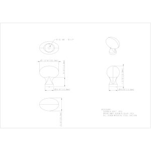 Bordeaux Cabinet Knob in Satin Nickel