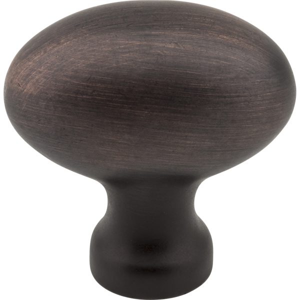 1-9/16" Overall Length Brushed Oil Rubbed Bronze Football Lyon Cabinet Knob - Image 3