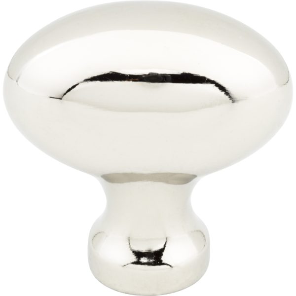 1-9/16" Overall Length Polished Nickel Football Lyon Cabinet Knob - Image 3