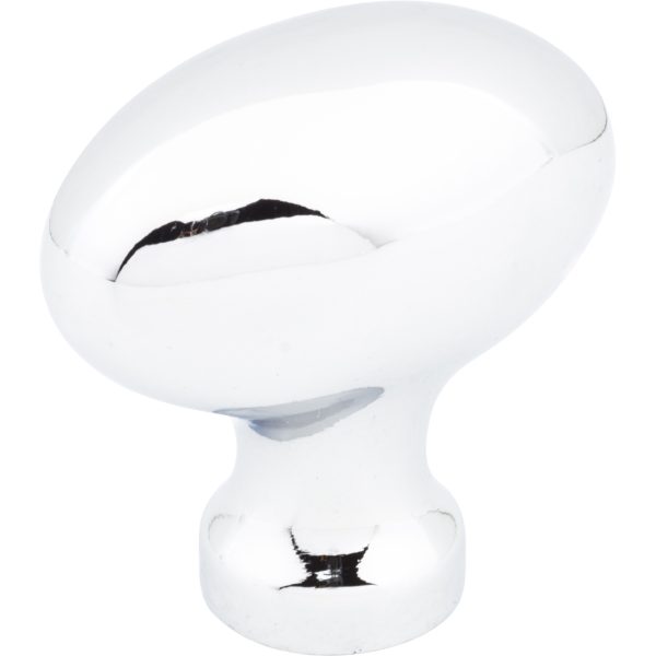 1-9/16" Overall Length Polished Chrome Football Lyon Cabinet Knob