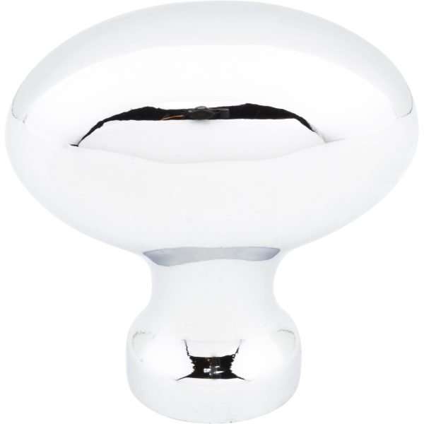 1-9/16" Overall Length Polished Chrome Football Lyon Cabinet Knob - Image 3