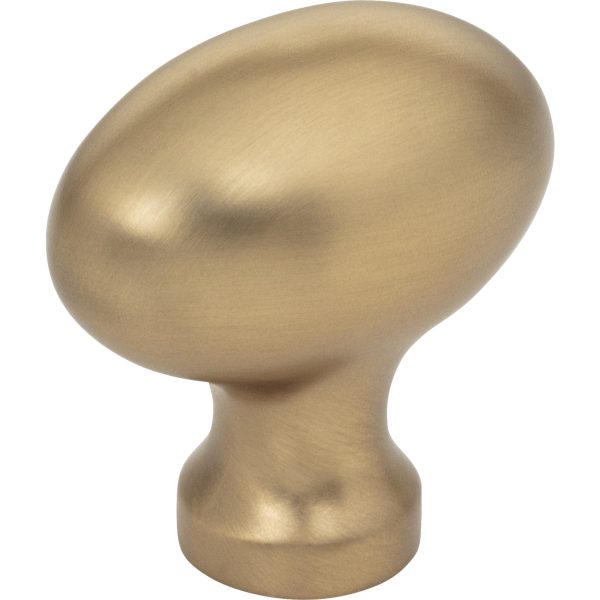 1-9/16" Overall Length Satin Bronze Football Lyon Cabinet Knob