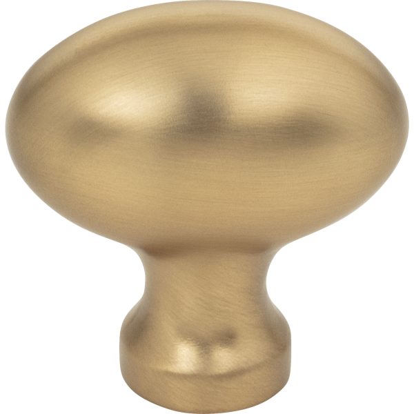 1-9/16" Overall Length Satin Bronze Football Lyon Cabinet Knob - Image 3