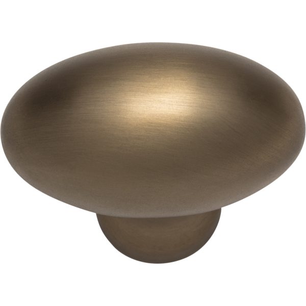 1-9/16" Overall Length Satin Bronze Football Lyon Cabinet Knob - Image 4