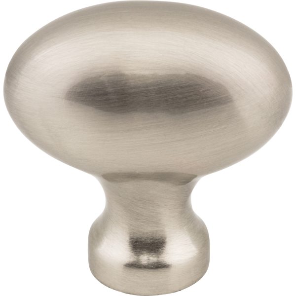 1-9/16" Overall Length Satin Nickel Football Lyon Cabinet Knob - Image 3
