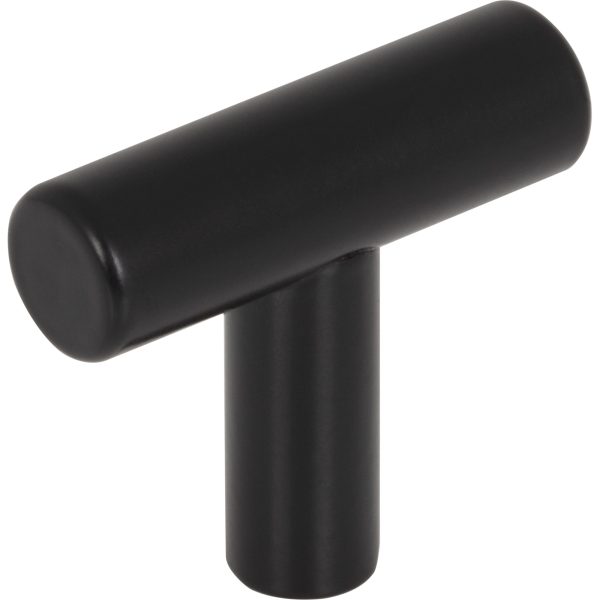 1-9/16" Overall Length Hollow Matte Black Stainless Steel Naples Cabinet "T" Knob