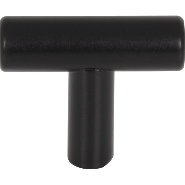 1-9/16" Overall Length Hollow Matte Black Stainless Steel Naples Cabinet "T" Knob - Image 3