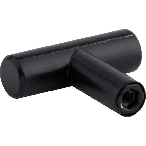 1-9/16" Overall Length Hollow Matte Black Stainless Steel Naples Cabinet "T" Knob - Image 4