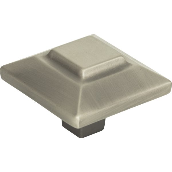 Trocadero Large Square Knob 1 1/2 Inch Pewter - Image 4