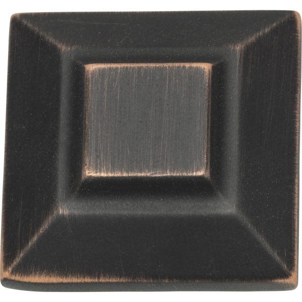 Trocadero Large Square Knob 1 1/2 Inch Venetian Bronze - Image 3