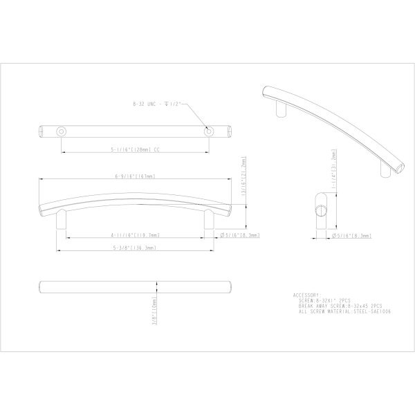 128 mm Center-to-Center Polished Chrome Arched Belfast Cabinet Pull - Image 5