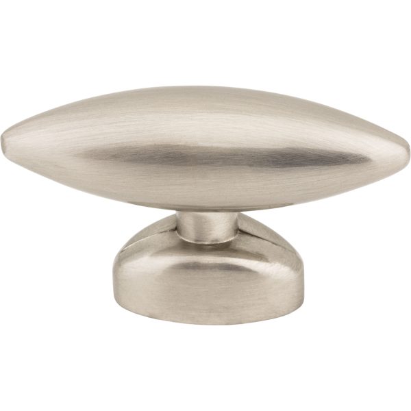 1-9/16" Overall Length Satin Nickel Football Verona Cabinet "T" Knob - Image 3