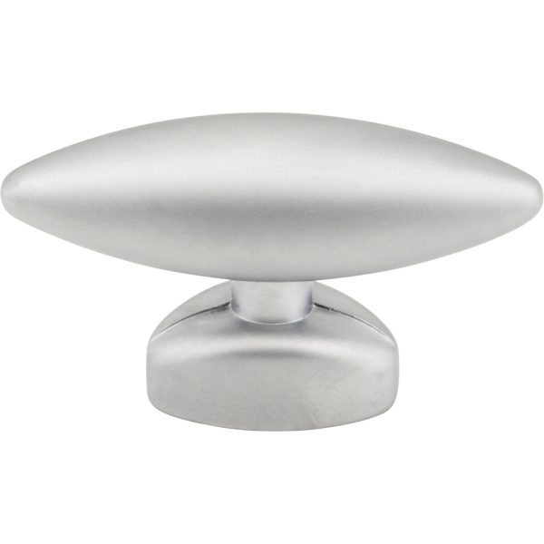 1-9/16" Overall Length Matte Silver Football Verona Cabinet "T" Knob - Image 3