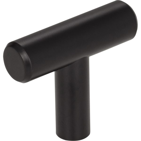 1-9/16" Overall Length Matte Black Naples Cabinet "T" Knob
