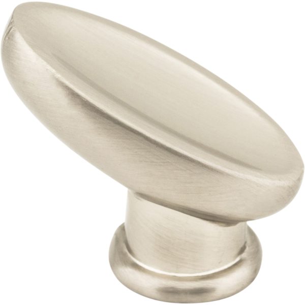 1-1/16" Overall Length Satin Nickel Oval Capri Cabinet Knob - Image 3