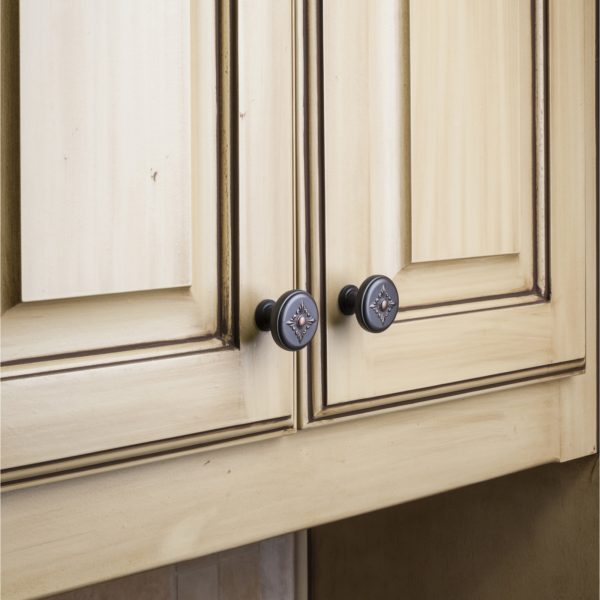 1-3/8" Diameter Brushed Oil Rubbed Bronze Baroque Lafayette Cabinet Knob - Image 3