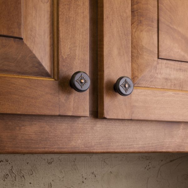 1-3/8" Diameter Brushed Oil Rubbed Bronze Baroque Lafayette Cabinet Knob - Image 4
