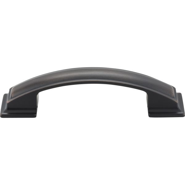 96 mm Center-to-Center Matte Black Square Annadale Cabinet Pull - Image 3