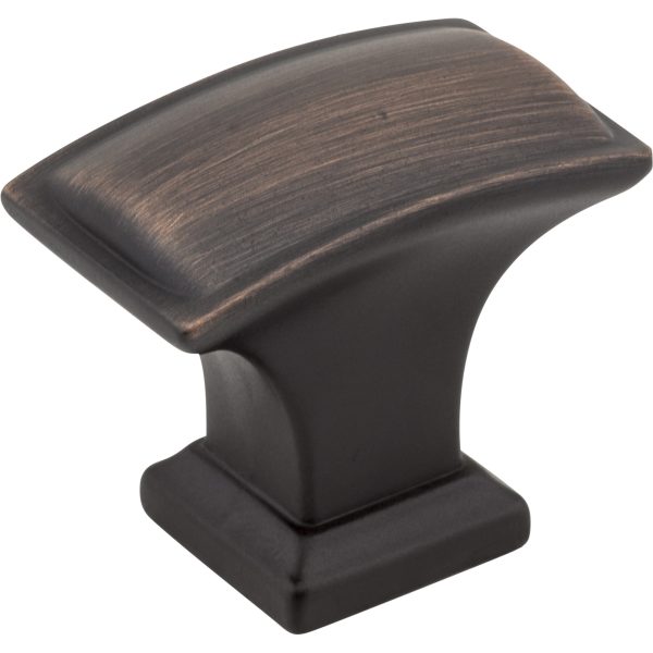 1-1/2" Overall Length Brushed Oil Rubbed Bronze Rectangle Annadale Cabinet Knob