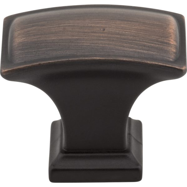 1-1/2" Overall Length Brushed Oil Rubbed Bronze Rectangle Annadale Cabinet Knob - Image 3