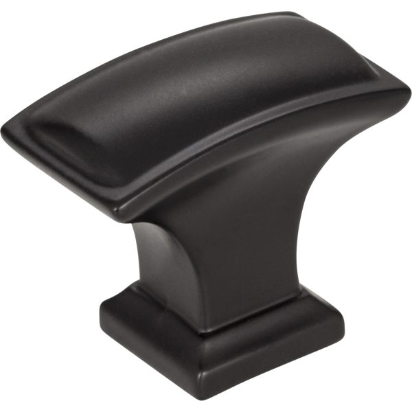 1-1/2" Overall Length Matte Black Rectangle Annadale Cabinet Knob