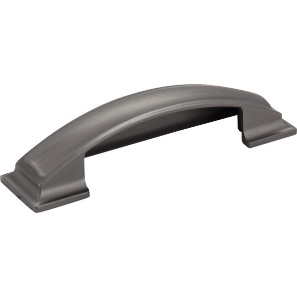 96 mm Center-to-Center Brushed Pewter Square Annadale Cabinet Cup Pull - Image 3