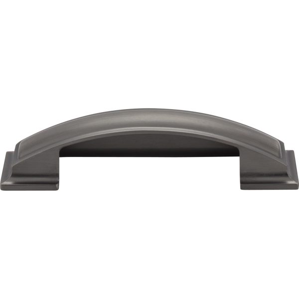 96 mm Center-to-Center Brushed Pewter Square Annadale Cabinet Cup Pull - Image 5
