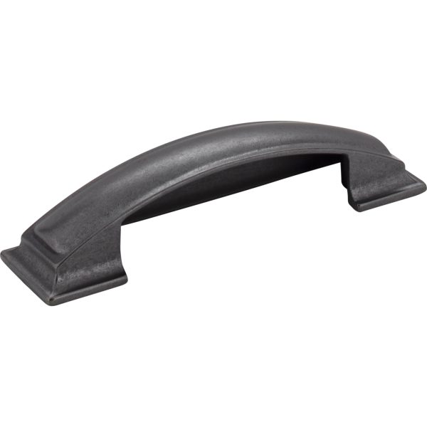 96 mm Center-to-Center Gun Metal Square Annadale Cabinet Cup Pull - Image 3