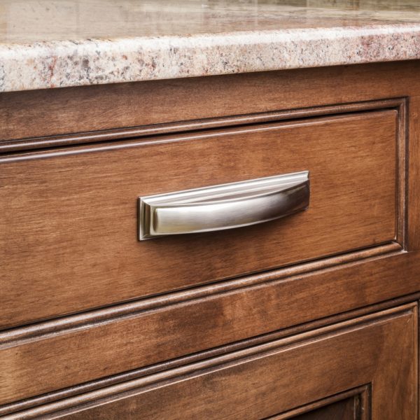 96 mm Center-to-Center Satin Nickel Square Annadale Cabinet Cup Pull - Image 6