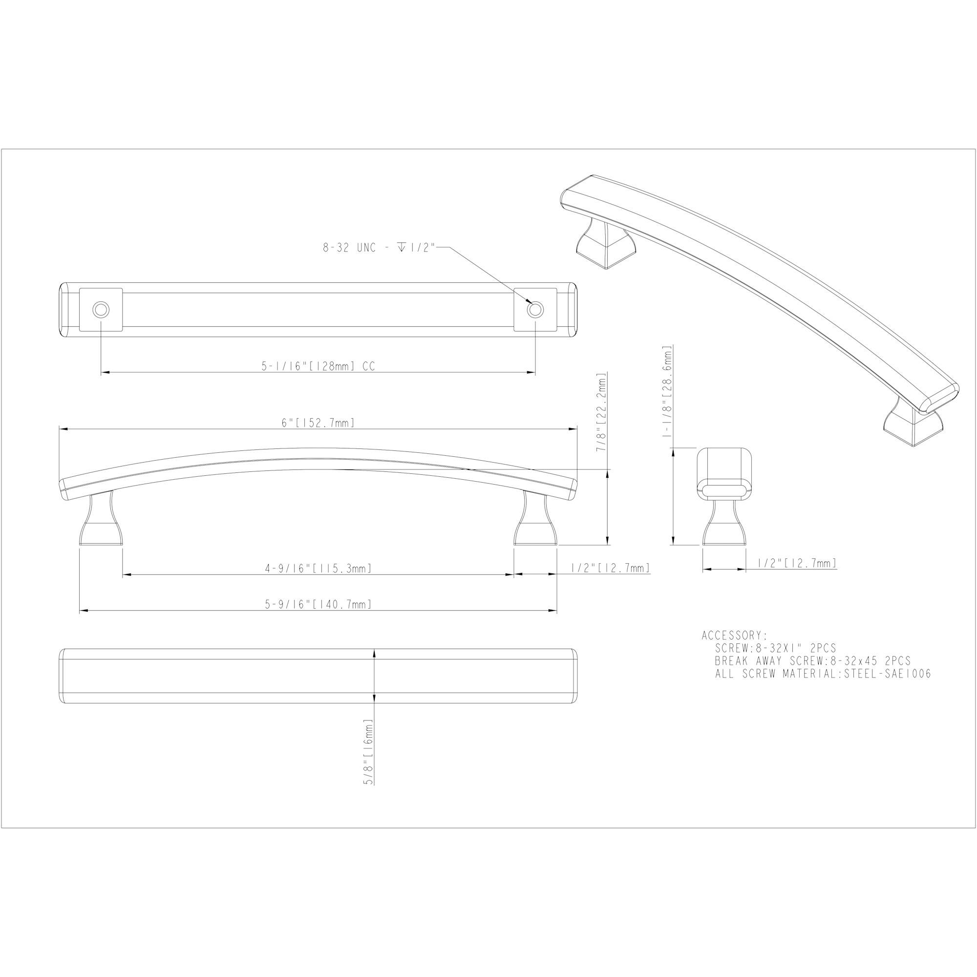Hadly Cabinet Pull in Satin Nickel