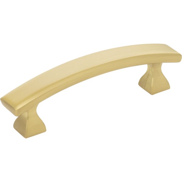 3" Center-to-Center Brushed Gold Square Hadly Cabinet Pull