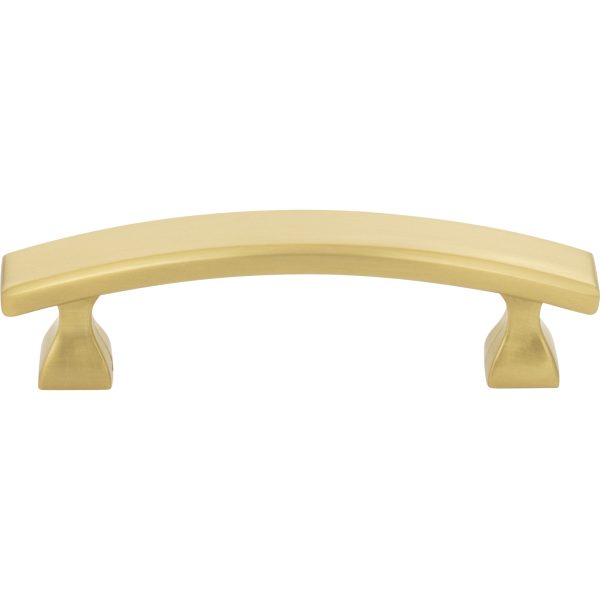 3" Center-to-Center Brushed Gold Square Hadly Cabinet Pull - Image 3
