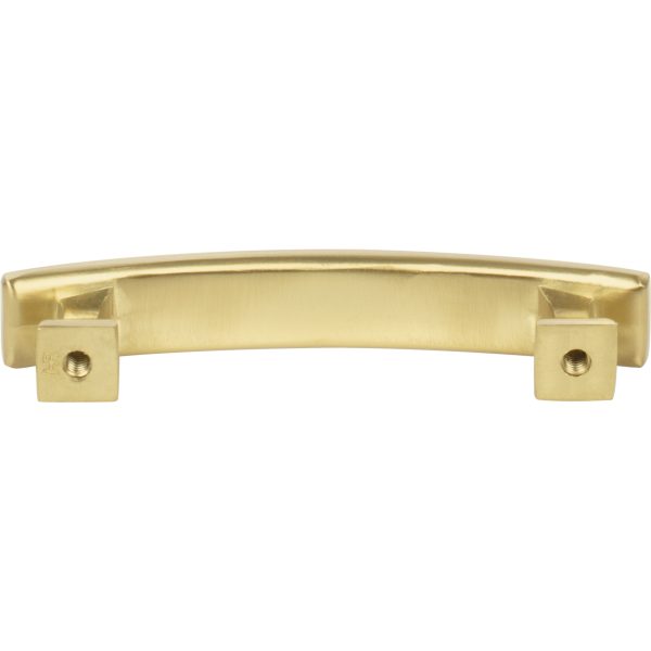 3" Center-to-Center Brushed Gold Square Hadly Cabinet Pull - Image 5