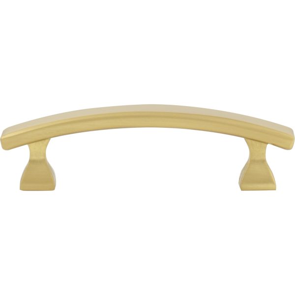 3" Center-to-Center Brushed Gold Square Hadly Cabinet Pull - Image 6
