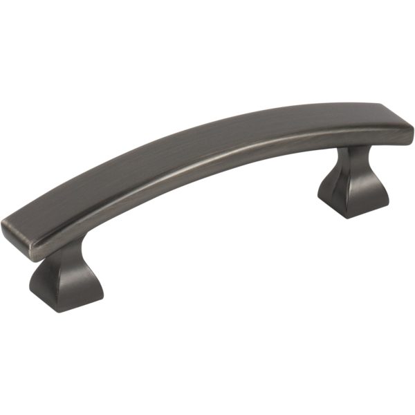 3" Center-to-Center Brushed Pewter Square Hadly Cabinet Pull