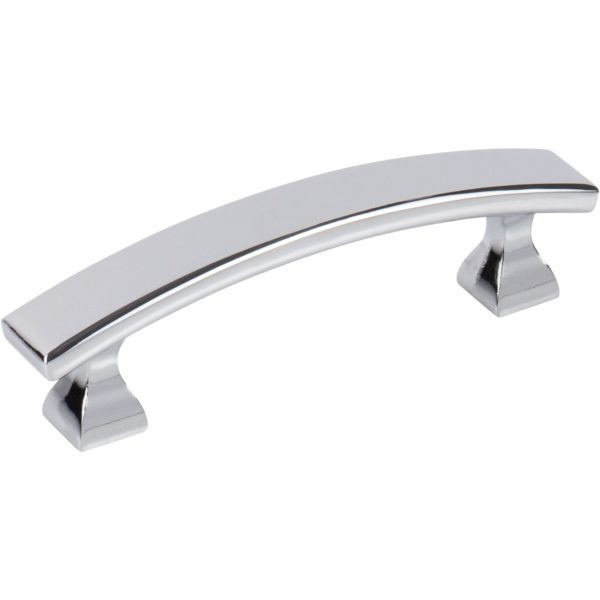 3" Center-to-Center Polished Chrome Square Hadly Cabinet Pull