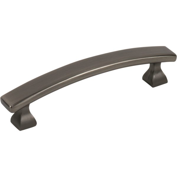 96 mm Center-to-Center Brushed Pewter Square Hadly Cabinet Pull