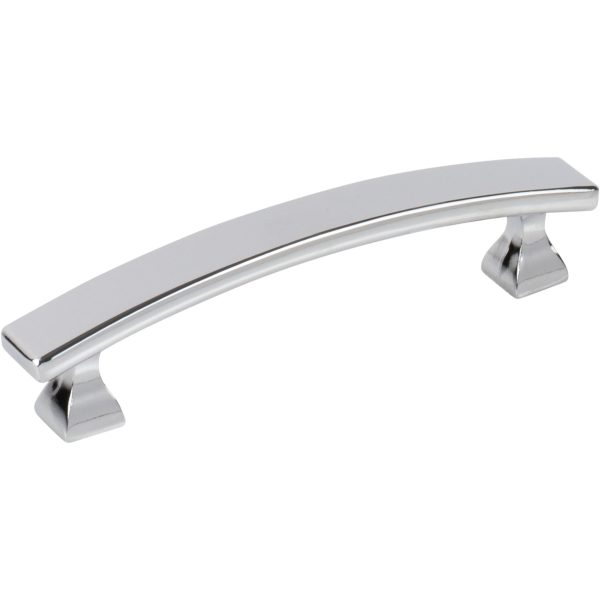 96 mm Center-to-Center Polished Chrome Square Hadly Cabinet Pull