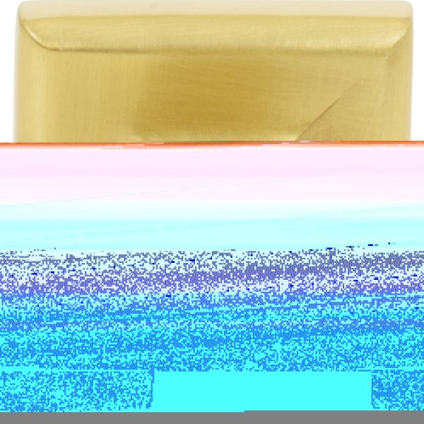 1" Overall Length Brushed Gold Square Hadly Cabinet Knob - Image 5