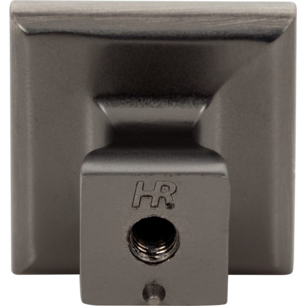 1" Overall Length Brushed Pewter Square Hadly Cabinet Knob - Image 5