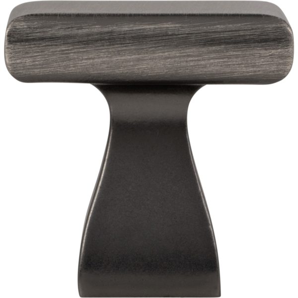1" Overall Length Brushed Pewter Square Hadly Cabinet Knob - Image 6