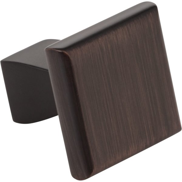 1" Overall Length Brushed Oil Rubbed Bronze Square Hadly Cabinet Knob - Image 4