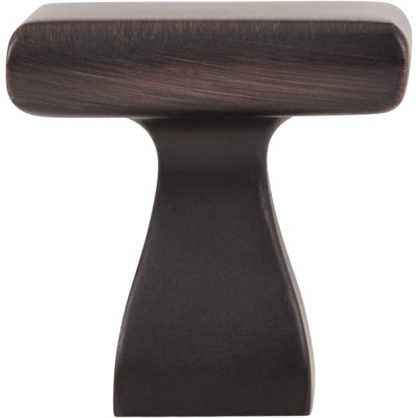 1" Overall Length Brushed Oil Rubbed Bronze Square Hadly Cabinet Knob - Image 6