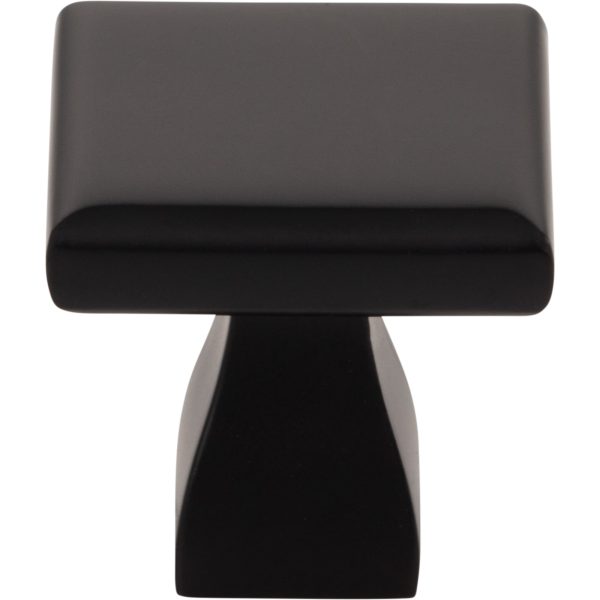 1" Overall Length Matte Black Square Hadly Cabinet Knob - Image 3