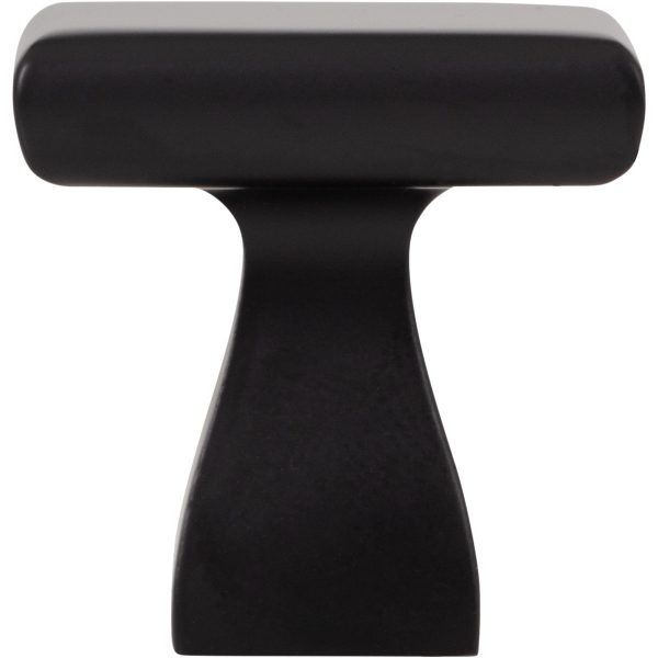 1" Overall Length Matte Black Square Hadly Cabinet Knob - Image 6