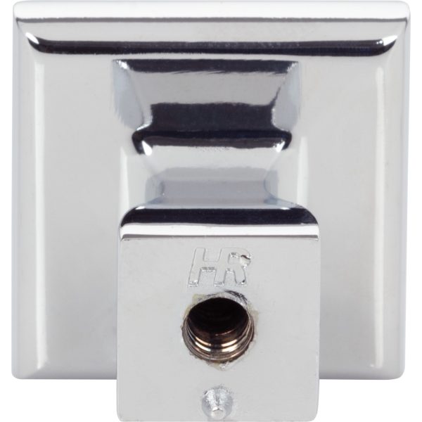 1" Overall Length Polished Chrome Square Hadly Cabinet Knob - Image 5