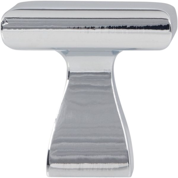 1" Overall Length Polished Chrome Square Hadly Cabinet Knob - Image 6