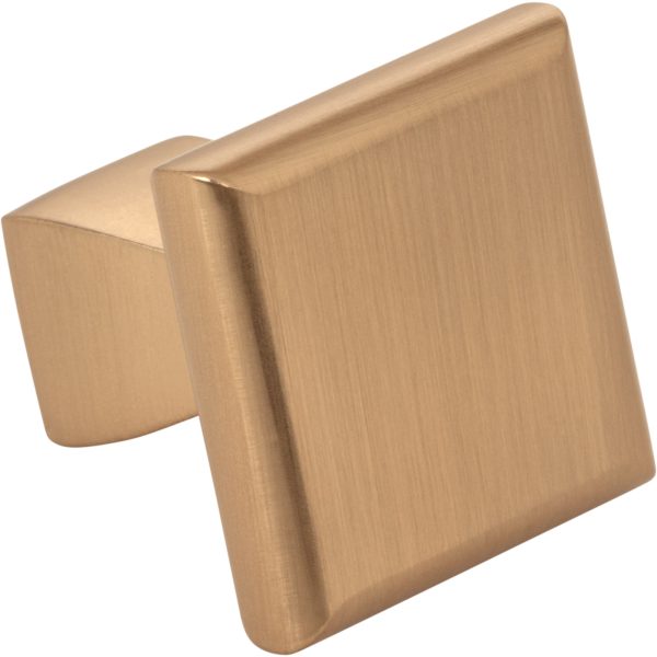 1" Overall Length Satin Bronze Square Hadly Cabinet Knob - Image 4