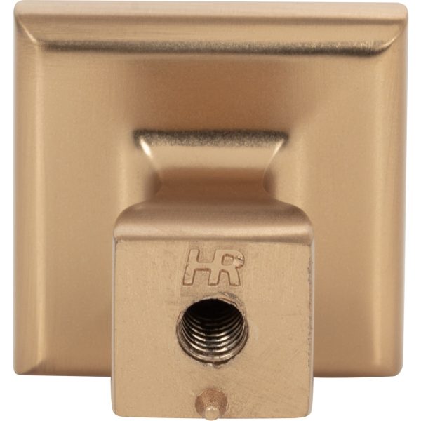1" Overall Length Satin Bronze Square Hadly Cabinet Knob - Image 5