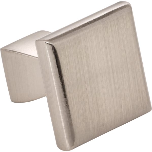 1" Overall Length Satin Nickel Square Hadly Cabinet Knob - Image 4